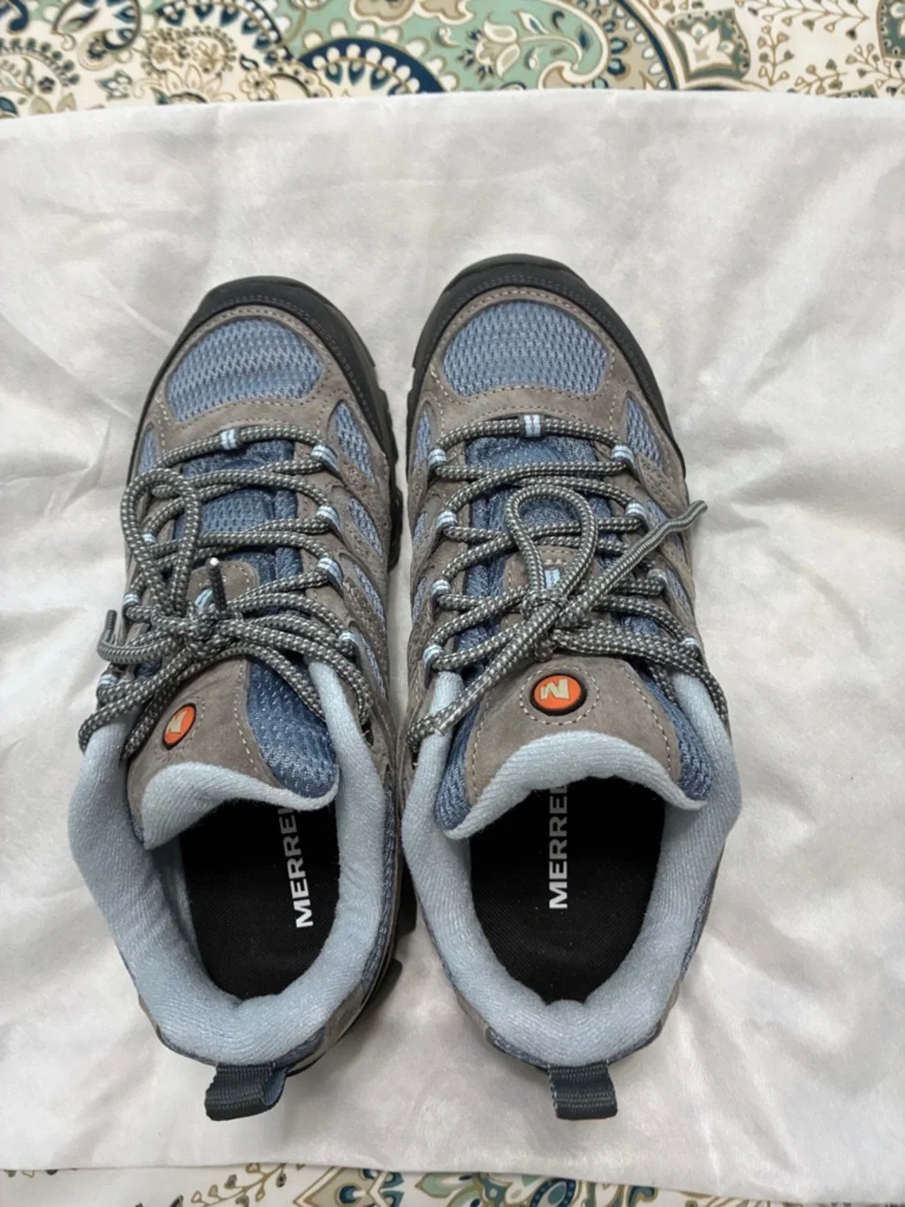 Merrell Women's Blue and Gray Trail Hiking Shoes - Picture 1 of 3